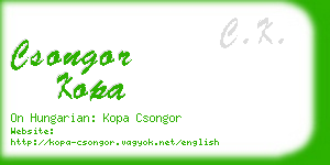 csongor kopa business card